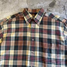 画像8: 【NAUTICA】MADRAS CHECK PATTERN COLOR DESIGN L/S SHIRT / Ladies L(M) (8)