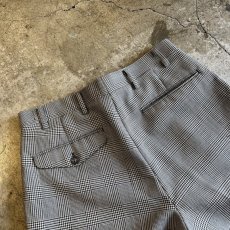 画像9: GLEN CHECK 2 TUCK DESIGN SLACKS PANTS / W29 (9)