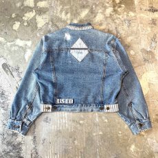 画像2: 80's~ "GET USED BY" SHORT LENGTH DENIM JACKET / Mens M (2)