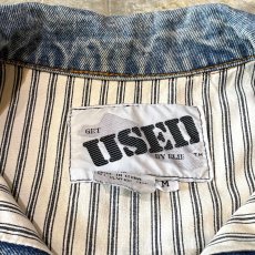 画像11: 80's~ "GET USED BY" SHORT LENGTH DENIM JACKET / Mens M (11)