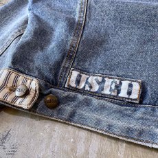 画像10: 80's~ "GET USED BY" SHORT LENGTH DENIM JACKET / Mens M (10)