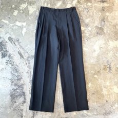 画像1: "GOLDEN BEAR" POINT EMBROIDERY STRAIGHT SLACKS / W28~W33 (1)