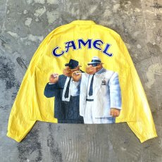 画像1: "CAMEL" BACK GRAPHIC PRINTED ZIP UP PAPER JACKET / Mens XL (1)