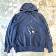 画像1: 【CARHARTT】FRONT PAINTED SLEEVE LOGO SWEAT HOODIE　/ Mens L (1)