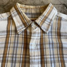 画像6: CUT OFF DAMAGE DESIGN CHECK PATTERN SHIRT / Ladies M (6)