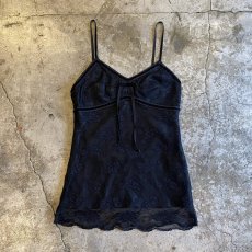 画像1: BLACK COLOR LINGERIE DESIGN CAMISOLE / Ladies XS(M) (1)