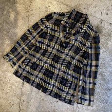 画像4: CHECK ALL OVER PATTERN SHEER DESIGN JACKET / Ladies M (4)