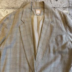 画像5: COLOR DESIGN CHECK TAILORED JACKET / Ladies M / MADE IN USA (5)