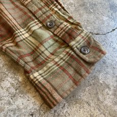 画像9: 【POLO】CHECK PATTERN SHOLLDER LEATHER PATCH DESIGN L/S SHIRT / Ladies XXL (9)