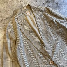 画像3: COLOR DESIGN CHECK TAILORED JACKET / Ladies M / MADE IN USA (3)