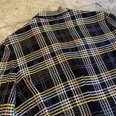 画像11: CHECK ALL OVER PATTERN SHEER DESIGN JACKET / Ladies M (11)