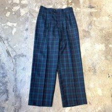 画像1: 【CHRISTIAN DIOR】ALL OVER CHECK PATTERN SLACKS / W29 (1)