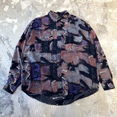 画像1: ALL OVER ARTISTIC PATTERN L/S SHIRT / Mens L (1)