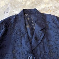 画像10: ALL OVER BOTANICAL PATTERN SHEER SWITCHED JACKET / Mens M (10)