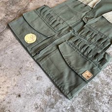 画像4: OLD 【SOMLYS】KHAKI COLOR WORK HUNTING VEST / Ladies M(34) / MADE IN FRANCE (4)