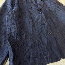 画像5: ALL OVER BOTANICAL PATTERN SHEER SWITCHED JACKET / Mens M (5)