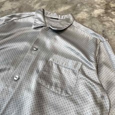 画像4: ALL OVER PATTERN SILVER L/S PAJAMA SHIRT / Mens XL (4)