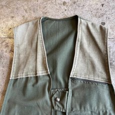 画像5: OLD 【SOMLYS】KHAKI COLOR WORK HUNTING VEST / Ladies M(34) / MADE IN FRANCE (5)