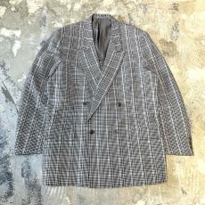 画像1: 【CHRISTIAN DIOR】CHECK PATTERN DOUBLE BREASTED TAILORED JACKET / Mens L (1)