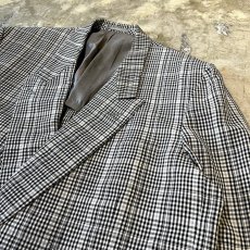 画像4: 【CHRISTIAN DIOR】CHECK PATTERN DOUBLE BREASTED TAILORED JACKET / Mens L (4)