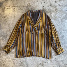 画像1: LUSTER COLOR STRIPE DESIGN DOUBLE JACKET / Ladies M (1)