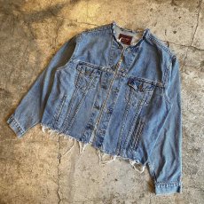 画像4: 【Wiz&Witch】"WANDERER" NO COLLAR ZIP UP DENIM JACKET / OS (4)