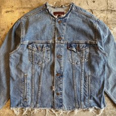 画像8: 【Wiz&Witch】"WANDERER" NO COLLAR ZIP UP DENIM JACKET / OS (8)