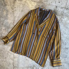 画像4: LUSTER COLOR STRIPE DESIGN DOUBLE JACKET / Ladies M (4)