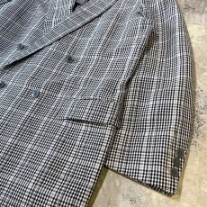 画像6: 【CHRISTIAN DIOR】CHECK PATTERN DOUBLE BREASTED TAILORED JACKET / Mens L (6)