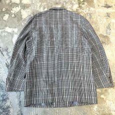 画像2: 【CHRISTIAN DIOR】CHECK PATTERN DOUBLE BREASTED TAILORED JACKET / Mens L (2)