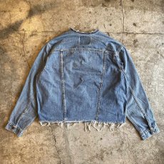 画像2: 【Wiz&Witch】"WANDERER" NO COLLAR ZIP UP DENIM JACKET / OS (2)