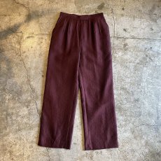 画像1: WINE COLOR LUSTER DESIGN SLACKS PANTS / W27~W30 (1)