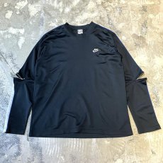 画像1: 【NIKE】SIDE LINE ZIP GIMMICK LOGO SPORTY L/S TOPS / Mens XL (1)