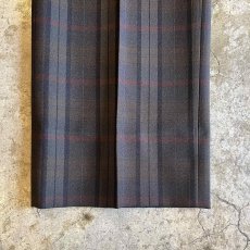 画像5: TARTAN CHECK PATTERN 2 TUCK DESIGN SLACKS PANTS / W30 (5)