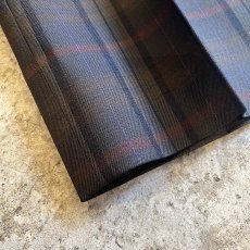 画像3: TARTAN CHECK PATTERN 2 TUCK DESIGN SLACKS PANTS / W30 (3)