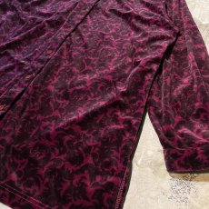 画像6: ALL OVER BOTANICAL PATTERN COLOR L/S VELOUR SHIRT / Mens XL (6)