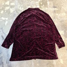 画像2: ALL OVER BOTANICAL PATTERN COLOR L/S VELOUR SHIRT / Mens XL (2)