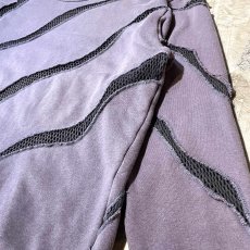 画像6: PURPLE COLOR MESH SWITCHED PATTERN SWEAT / Mens L (6)