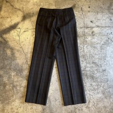 画像2: TARTAN CHECK PATTERN 2 TUCK DESIGN SLACKS PANTS / W30 (2)