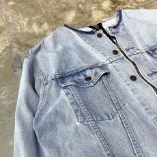 画像4: 【Wiz&Witch】"WANDERER" NO COLLAR W ZIP UP DENIM JACKET / OS (4)