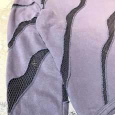 画像5: PURPLE COLOR MESH SWITCHED PATTERN SWEAT / Mens L (5)