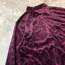 画像3: ALL OVER BOTANICAL PATTERN COLOR L/S VELOUR SHIRT / Mens XL (3)