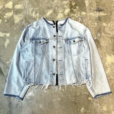 画像1: 【Wiz&Witch】"WANDERER" NO COLLAR W ZIP UP DENIM JACKET / OS (1)