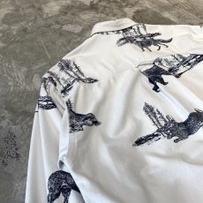 画像9: VARIOUS ANIMAL GRAPHIC PATTERN L/S SHIRT / Mens S(L) (9)