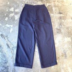 画像2: ALL OVER PATTERN PURPLE COLOR WIDE SLACKS / W30 (2)