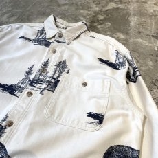 画像4: VARIOUS ANIMAL GRAPHIC PATTERN L/S SHIRT / Mens S(L) (4)