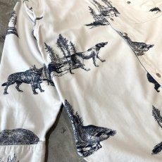 画像5: VARIOUS ANIMAL GRAPHIC PATTERN L/S SHIRT / Mens S(L) (5)