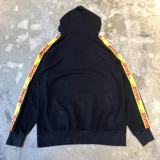 画像2: "DHL" LOGO LINE SLEEVE HOODIE SWEAT / Mens XL (2)