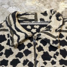 画像10: MULTI ANIMAL PATTERN SWITCHED ZIP UP GOBELINE JACKET / Mens M (10)