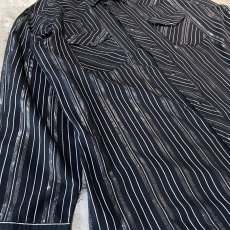 画像5: "WRANGLER" METALLIC STRIPE PATTERN WESTERN L/S SHIRT / Mens L (5)